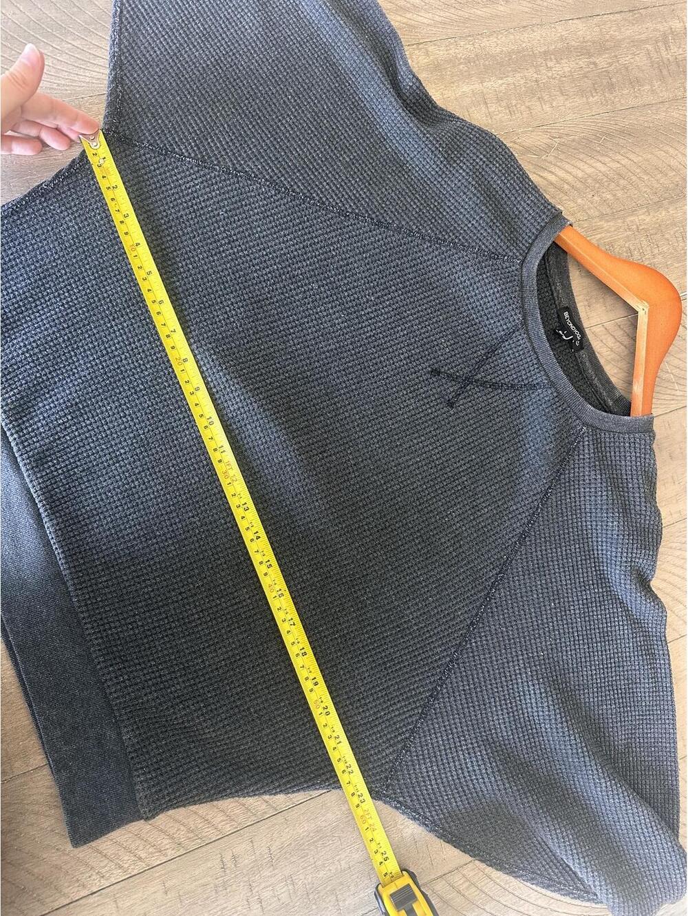 Beyond Yoga With The Band Pullover Waffle Crewneck Sweatshirt Washed Black Large - Picture 9 of 12